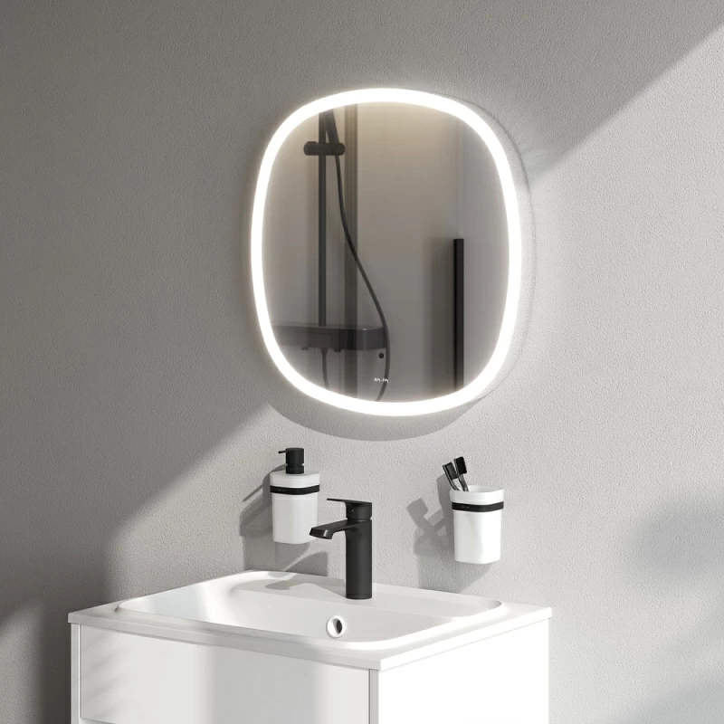 Зеркало с подсветкой в ванную закругленное 55 AM.PM Func M8FMOX0551WGS сенсорное