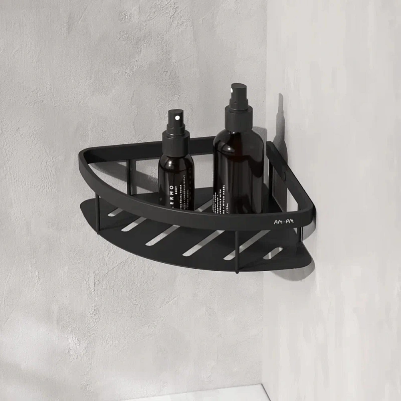 Полка в ванную угловая AM.PM Sense L A7454122 черная