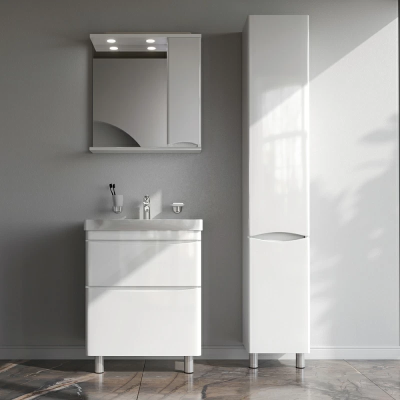 Тумба под раковину 65 AM.PM Like M80FSX0652WG напольная белый глянец