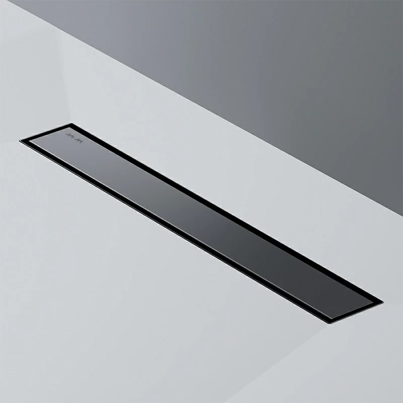 Душевой трап (лоток) 50 AM.PM MasterFlow W01SC-U11-050-04BM комбинированный затвор с черной матовой решеткой под плитку