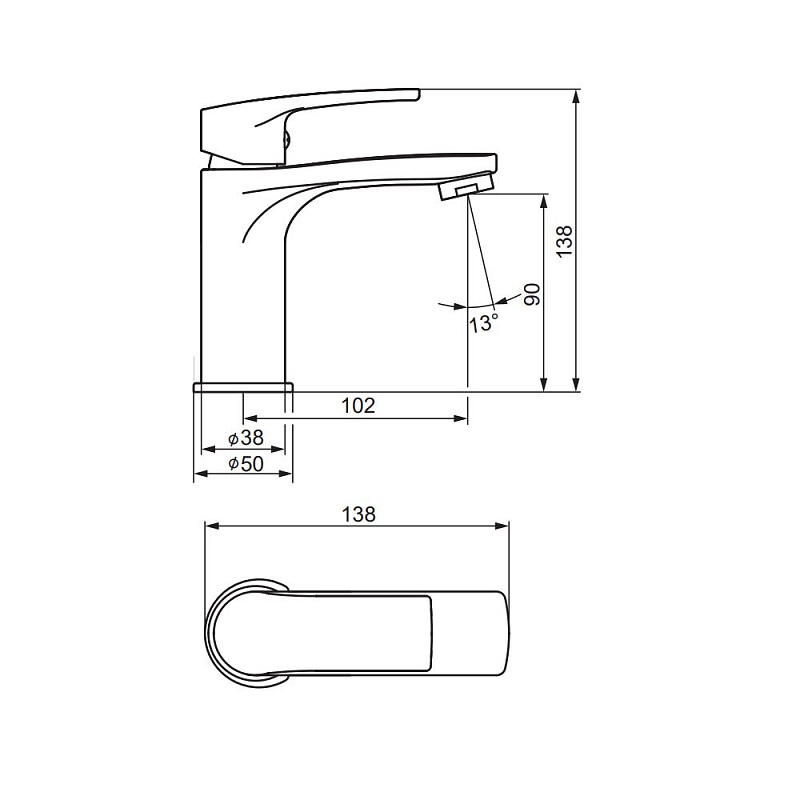 Смеситель для раковины (умывальника) Damixa Eclipse 2.0 480210300 черный