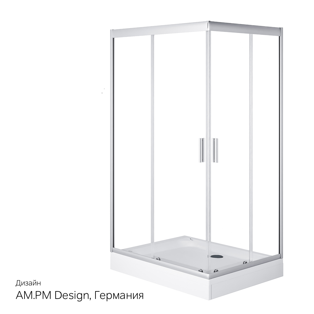Душевое ограждение 120x90 см, без поддона Gem W90G-404-120290-MT, Хром, прозрачное