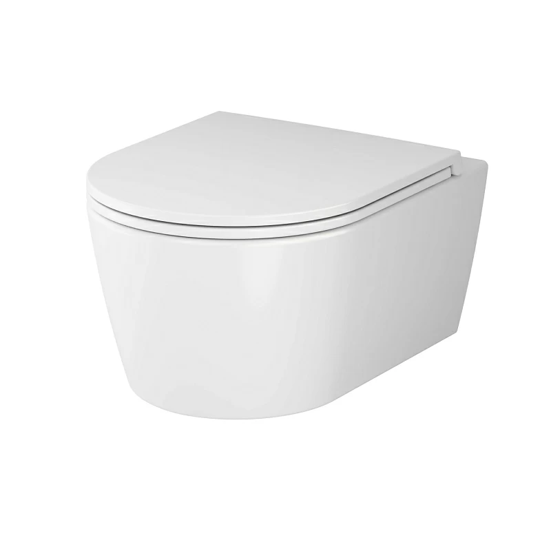 Унитаз подвесной AM.PM Func C8F1700SC (глубина 49 см) безободковый с сиденьем микролифт, белый