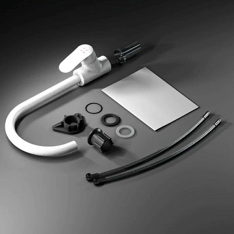 Смеситель для кухни AM.PM Like F8007133 высокий, белый