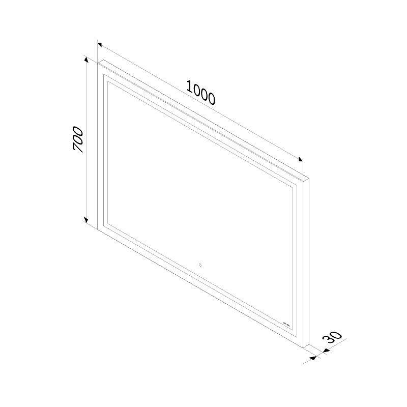 Зеркало с подсветкой в ванную прямоугольное 100 AM.PM Gem M91AMOX1001WG сенсорное