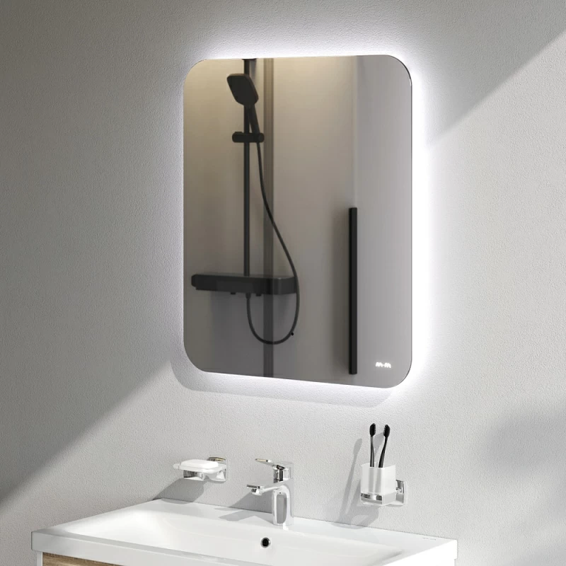 Зеркало с подсветкой в ванную закругленное 60 AM.PM X-Joy M85MOX10601S1 сенсорное