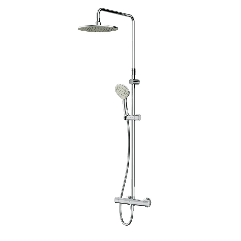 Душевая система AM.PM Gem F0790420 стойка с тропическим душем, термостатом, хром