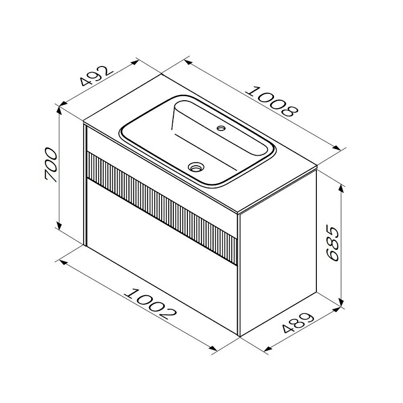 Тумба под раковину 100 AM.PM Func M8FFUX1002WM белая матовая