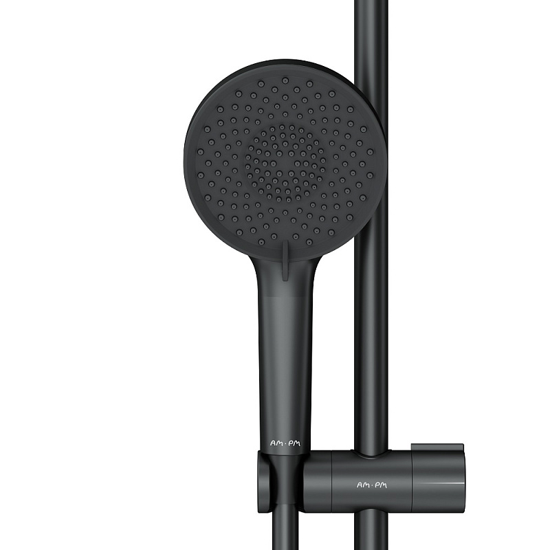 Душевой гарнитур AM.PM X-Joy F0185A022 штанга, шланг, лейка 3 режима, черный