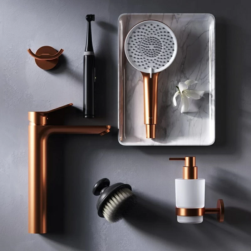 Смеситель для раковины (умывальника) AM.PM X-Joy F85A92044 высокий, розовое золото