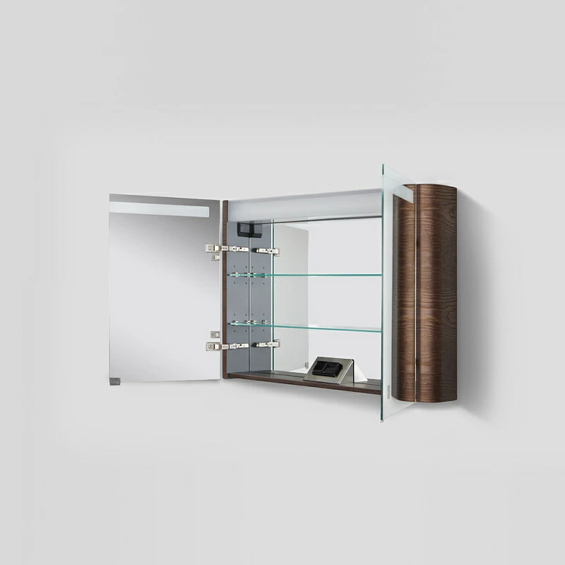 Шкафчик с зеркалом в ванную 100 AM.PM Sensation M30MCX1001NF с подсветкой орех