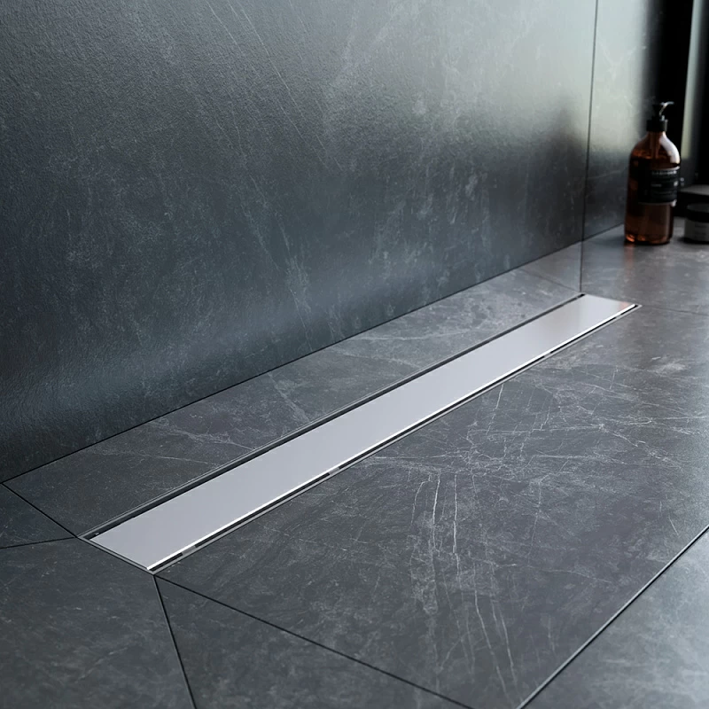 Душевой трап (лоток) 70 AM.PM PrimeFlow W02SC-U11-070-04SB комбинированный затвор со стальной матовой решеткой под плитку