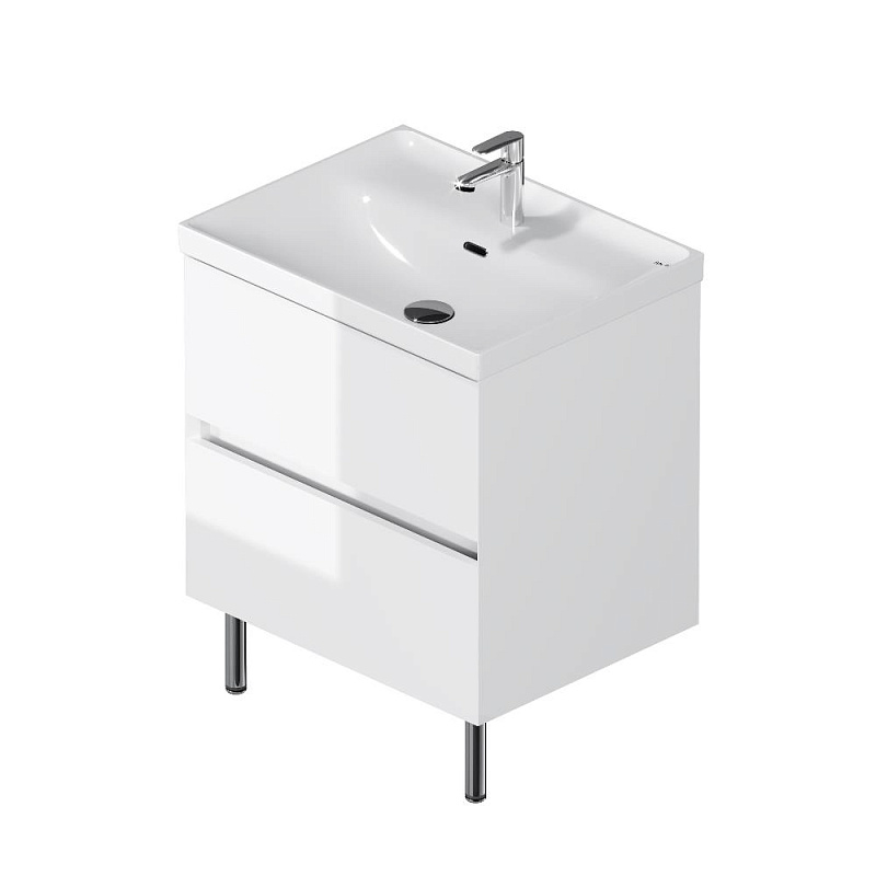 Тумба под раковину 60 AM.PM Above M9XFSX0602WG напольная, белая глянцевая