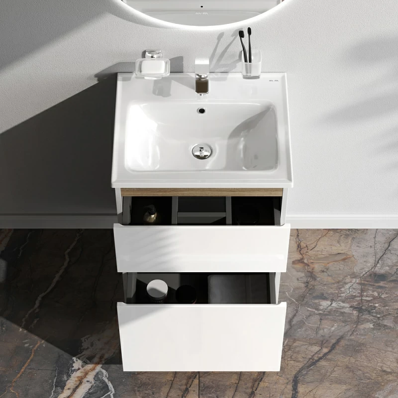 Тумба под раковину 55 AM.PM X-Joy M85AFSX0552WG напольная белый глянец