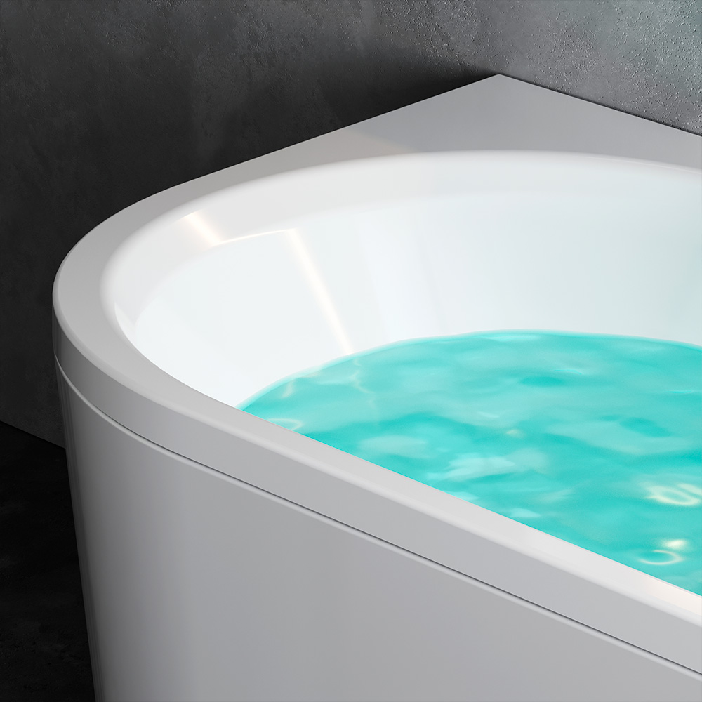 Комплект: ванна акриловая пристенная 170x75 см c каркасом и панелью X-Joy W94A-170U75W-ARP, Белый