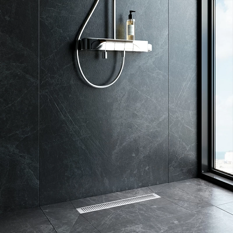 Душевой трап (лоток) 50 AM.PM MasterFlow W01SC-P11-050-01SB комбинированный затвор со стальной матовой решеткой