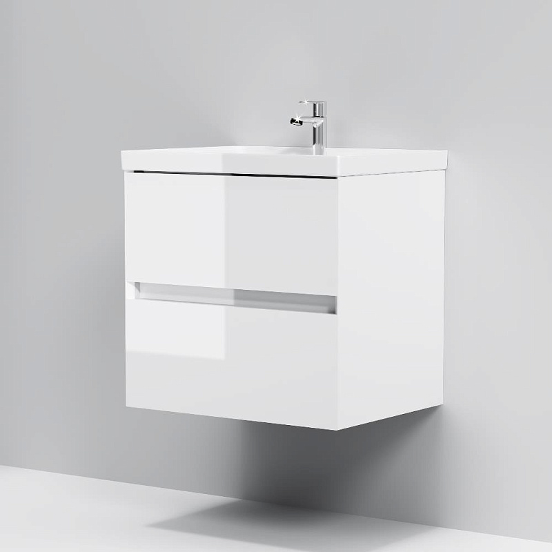 Тумба с раковиной 60 AM.PM Above M9X-FHX0602WG-WCC0600WG подвесная белая глянцевая