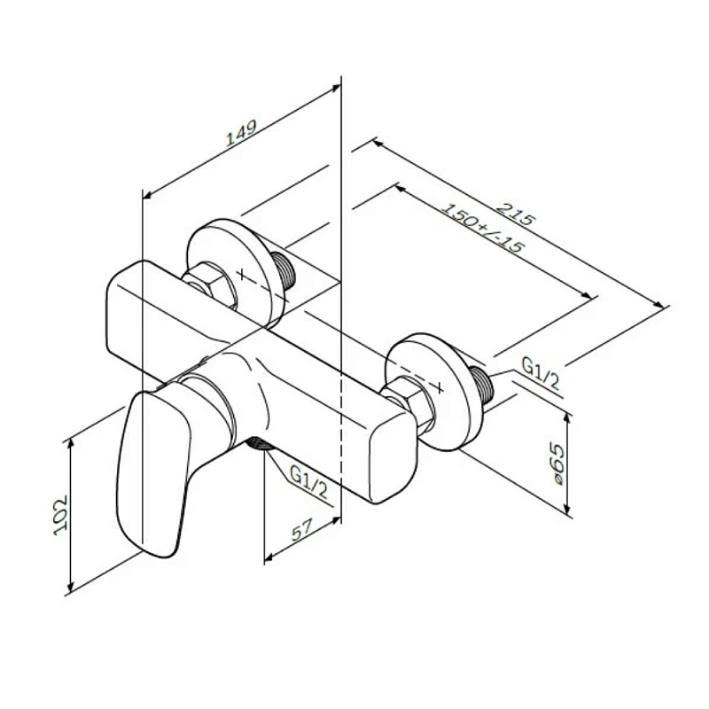 Смеситель для душа AM.PM Spirit 2.1 F71A20000 хром