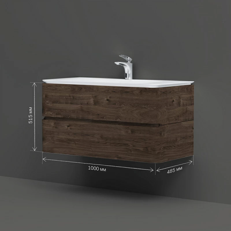 Тумба под раковину 100 AM.PM Sensation M30FHX1002TF подвесная под дерево табачный дуб