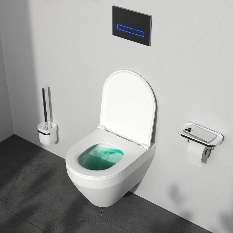 Унитаз подвесной AM.PM Spirit V2.0 C701900SC торнадо безободковый с сиденьем микролифт, белый