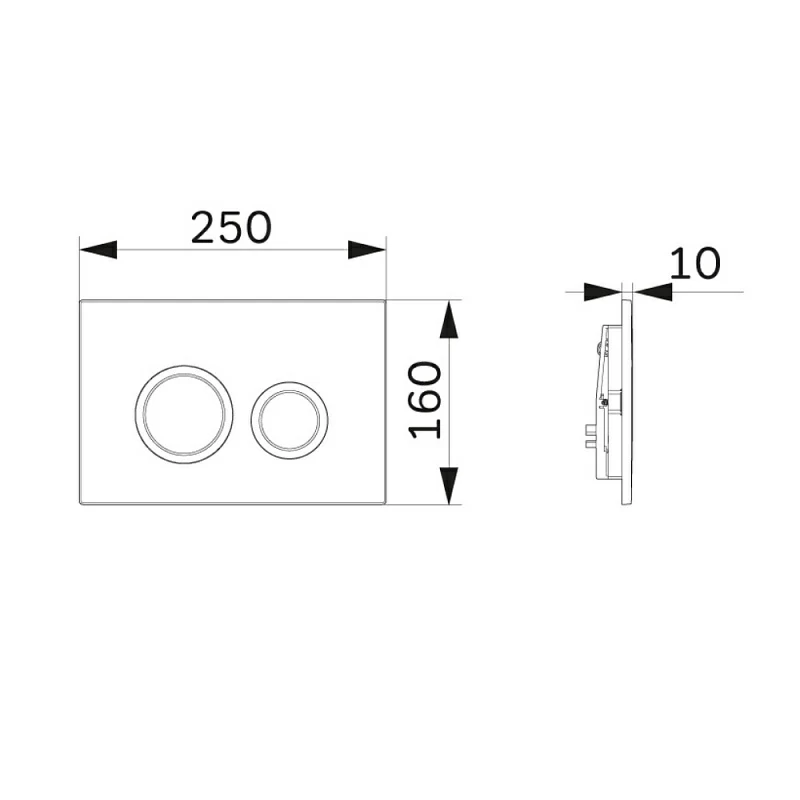 Клавиша смыва для инсталляции AM.PM ErgoFit L I110101 механическая белая глянцевая