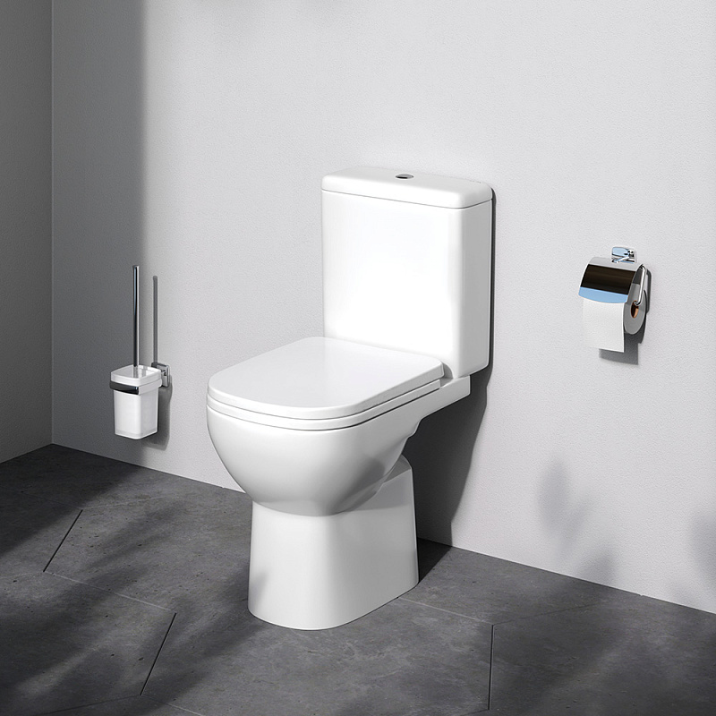 Унитаз напольный AM.PM Moxie C9M8601SC безободковый с сиденьем микролифт, белый