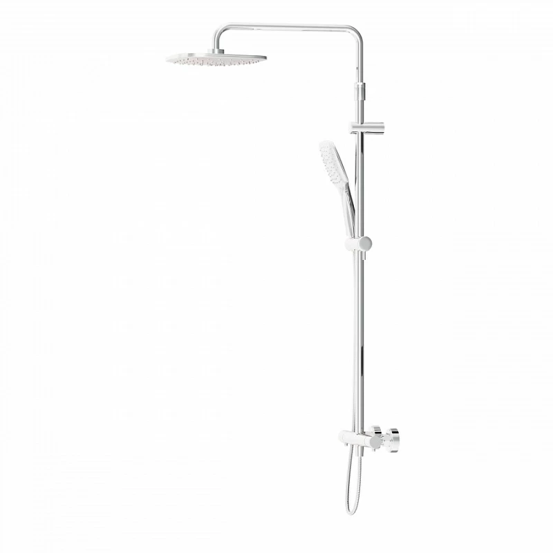 Душевая система Damixa Option DX218092000 стойка с тропическим душем, термостатом, смесителем, хром