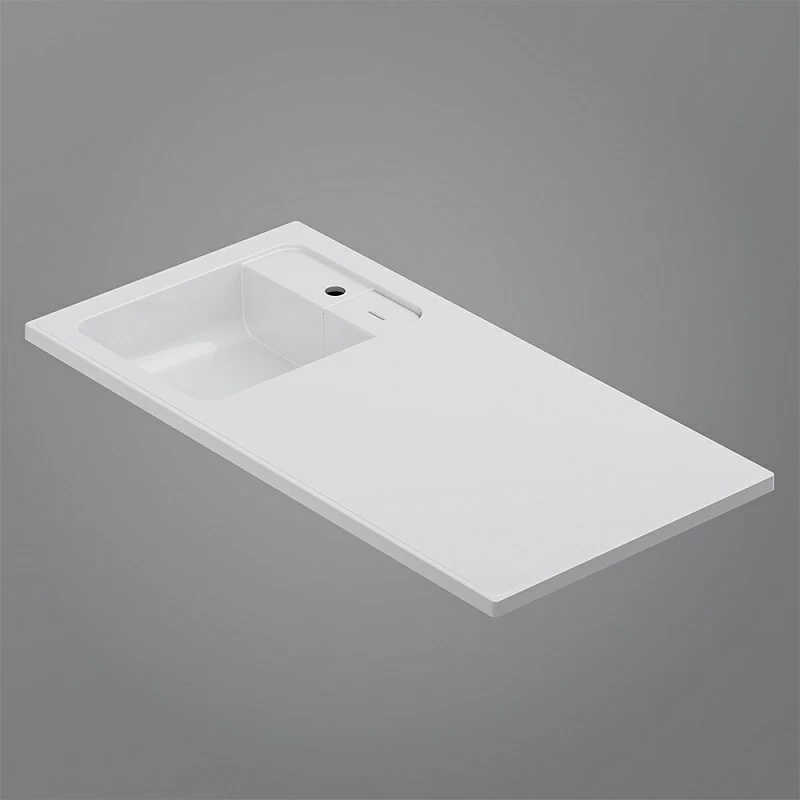 Раковина мебельная 100 AM.PM X-Joy M85AWPL1001WG стиральной машиной, левая, белая