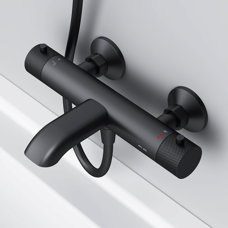 Смеситель для ванны и душа AM.PM Libre F6050022 термостат черный