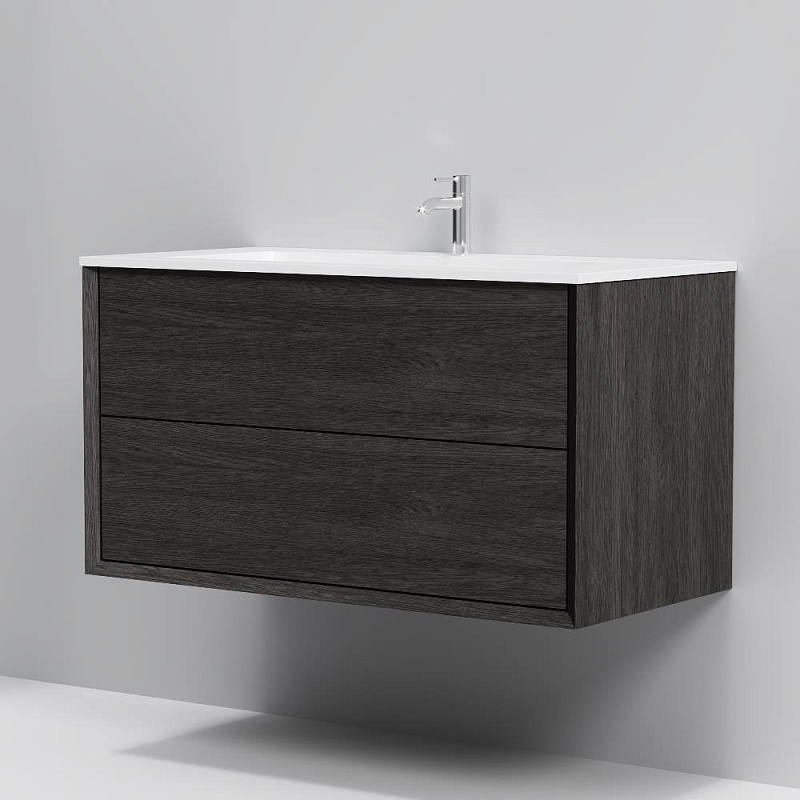 Тумба с раковиной 100 AM.PM Libre M60-FHX1002OF-WPC100SWM подвесная под дерево