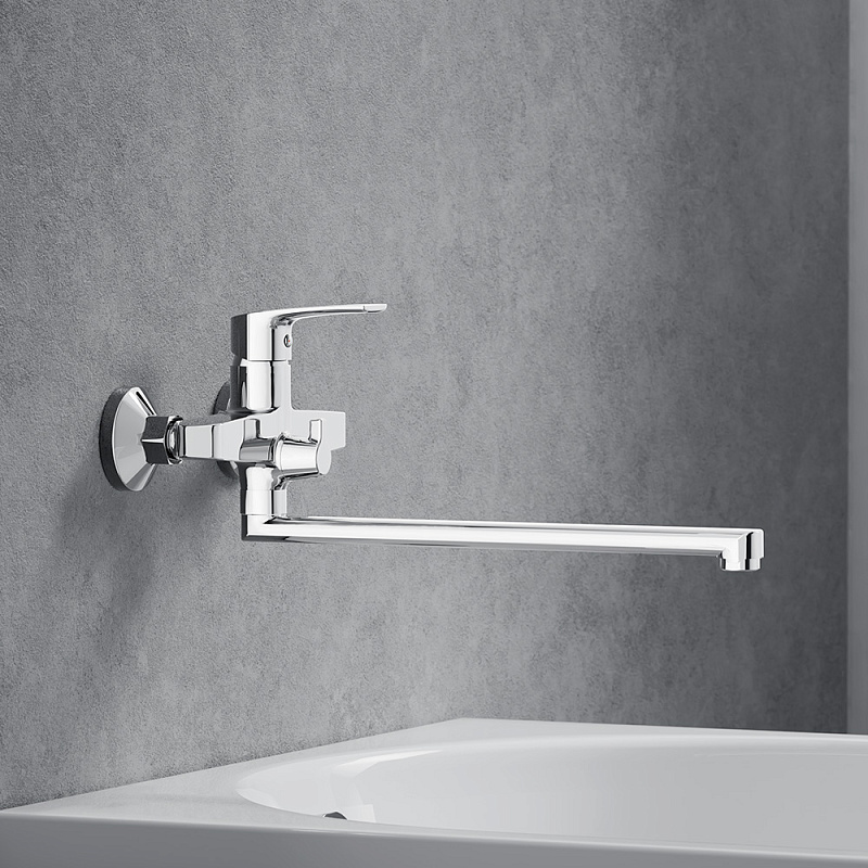 Смеситель для ванной и душа Damixa Eclipse 2.0 489000000 длинный излив, хром