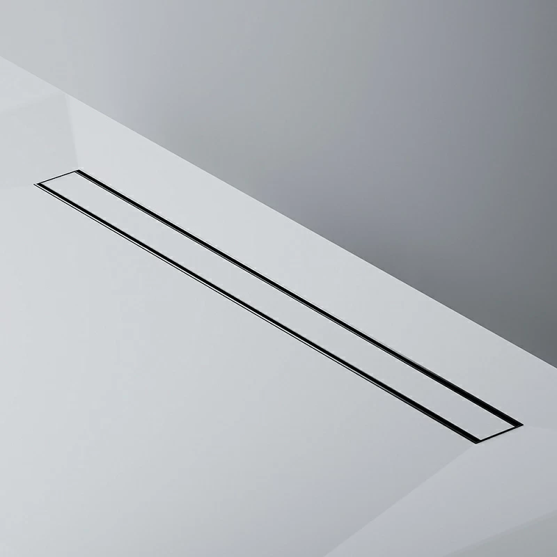 Душевой трап (лоток) 90 AM.PM PrimeFlow W02SC-U11-090-04BM комбинированный затвор с черной матовой решеткой под плитку