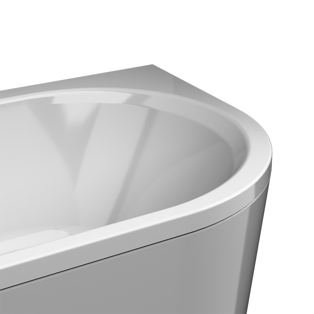Комплект: ванна акриловая пристенная 180x80 см c каркасом и панелью X-Joy W94A-180U80W-ARP, Белый
