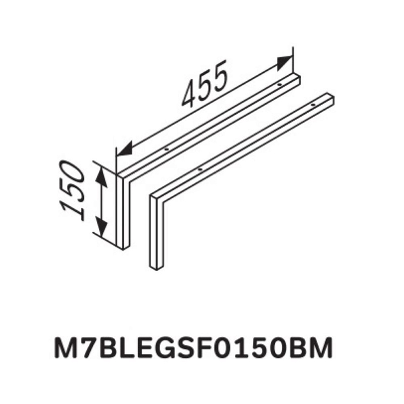 Ножки для тумбы AM.PM Sense M7BLEGSF0150BM черные матовые