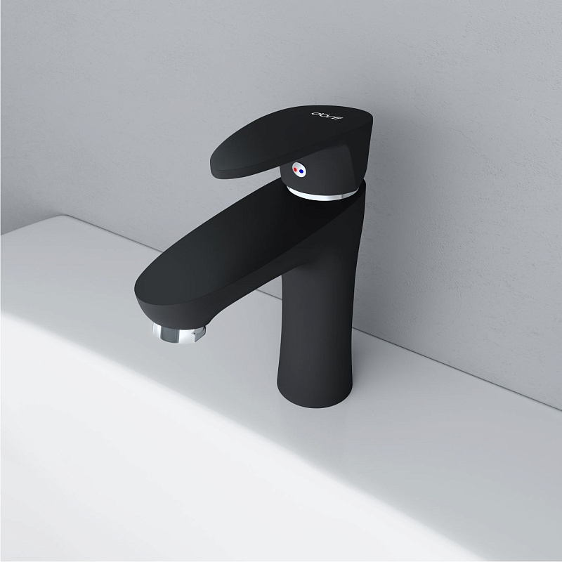 Смеситель для раковины (умывальника) Dorff Alpha D9021000BL черный