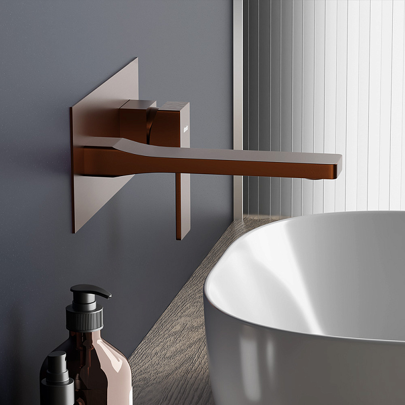 Смеситель для раковины Damixa Gala 530260500 розовое золото встраиваемый