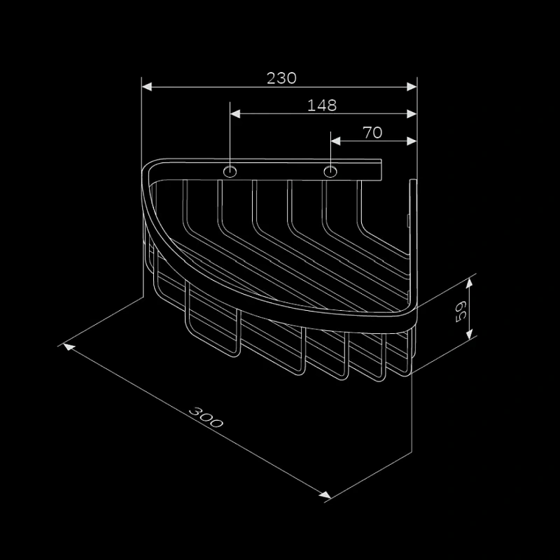 Полка в ванную угловая AM.PM Sense L A7452100 хром