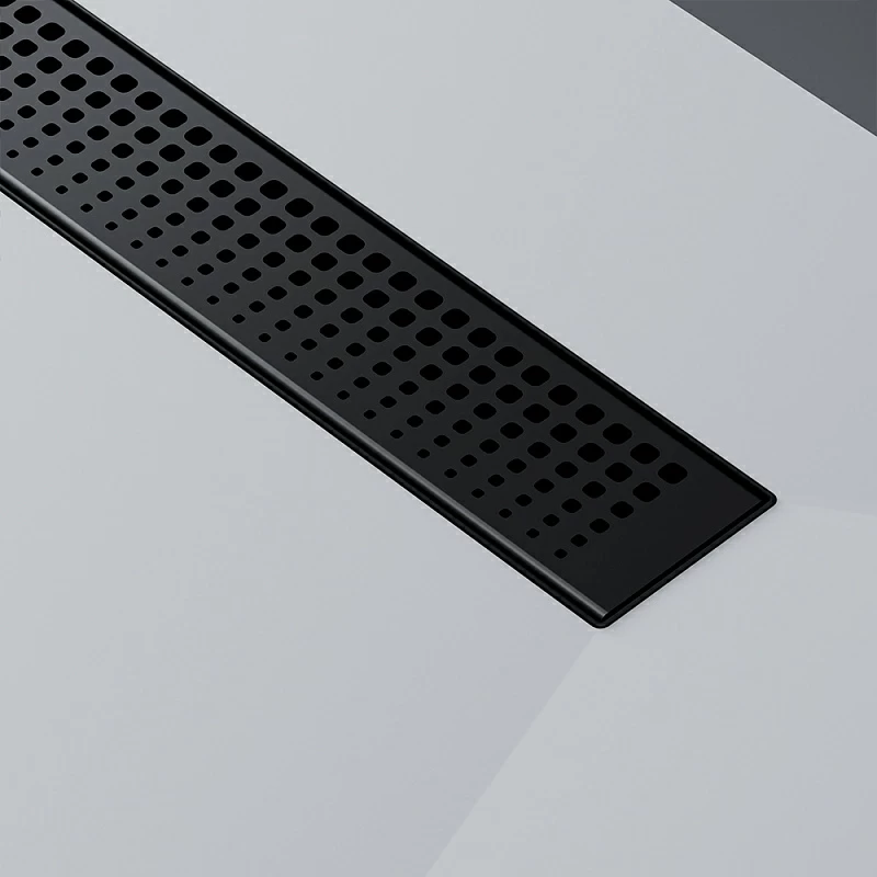 Душевой трап (лоток) 80 AM.PM MasterFlow W01SC-P11-080-01BM комбинированный затвор с черной матовой решеткой