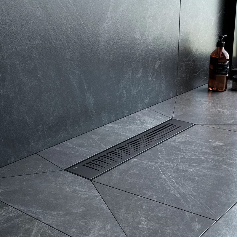 Душевой трап (лоток) 40 AM.PM PrimeFlow W02SC-P11-040-01BM комбинированный затвор с черной матовой решеткой