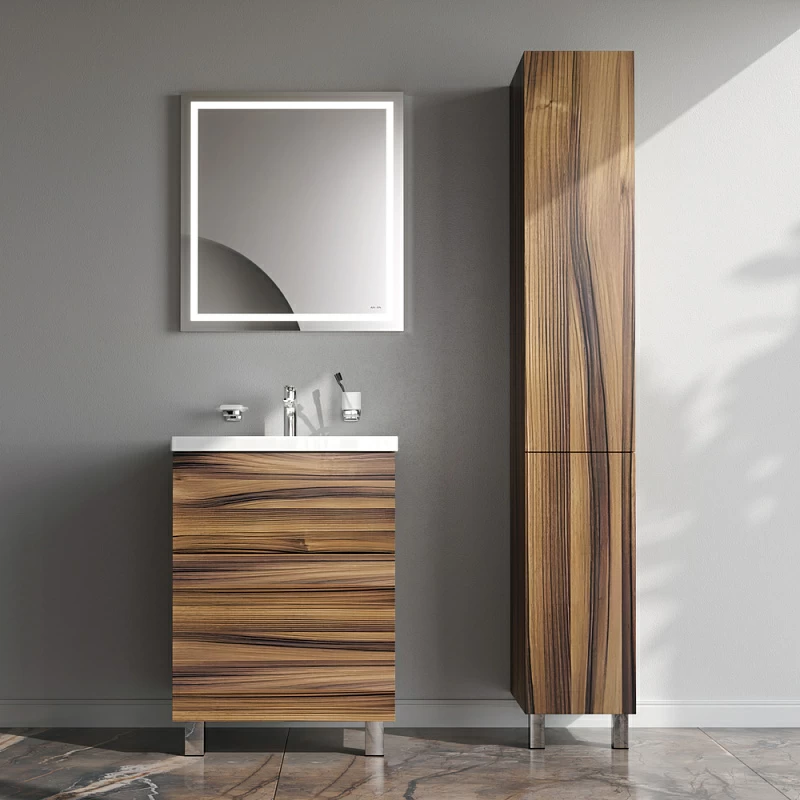 Шкаф-пенал для ванной 30 AM.PM Gem M90CSR0306HF напольный правый орех