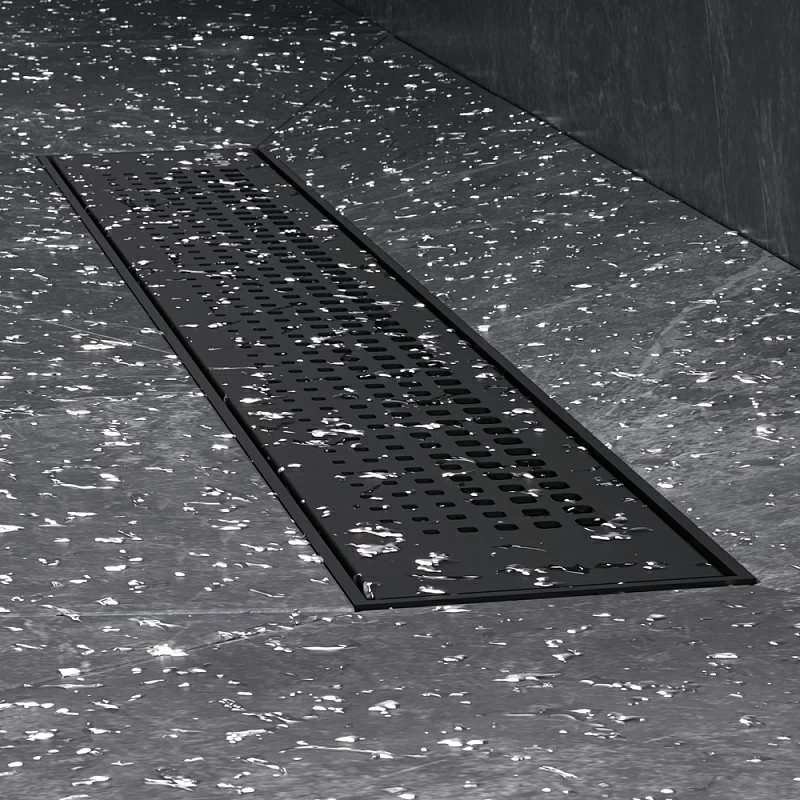 Душевой трап (лоток) 50 AM.PM PrimeFlow W02SC-P11-050-01BM комбинированный затвор с черной матовой решеткой