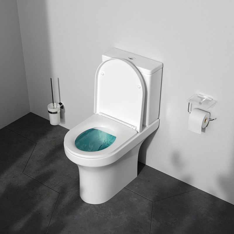 Унитаз-компакт напольный AM.PM X-Joy C85A8601SC безободковый с сиденьем микролифт, белый