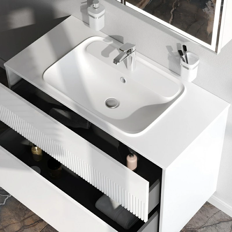 Тумба под раковину 100 AM.PM Func M8FFUX1002WM белая матовая