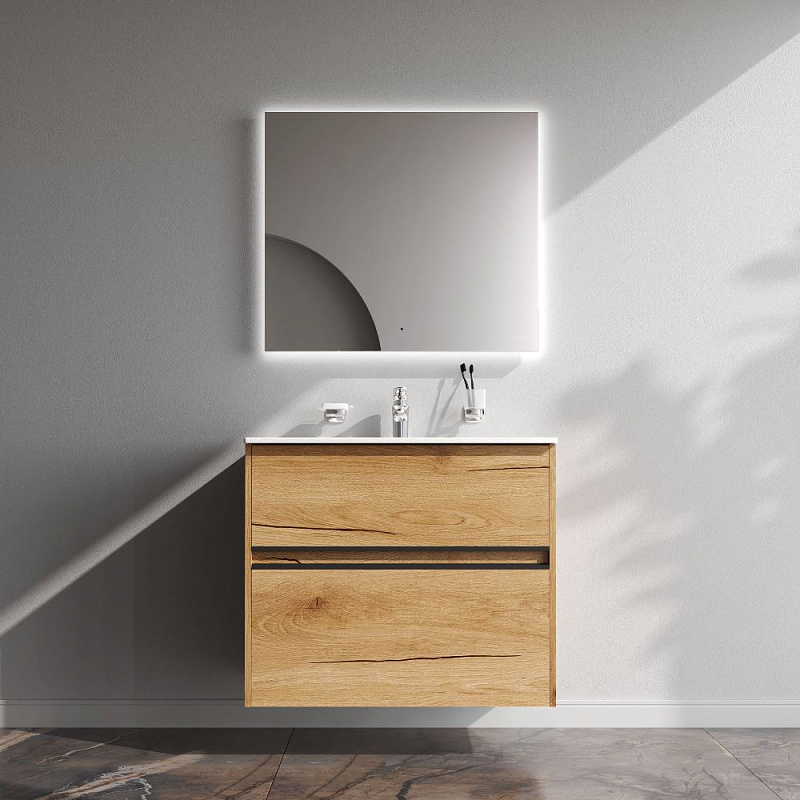 Тумба под раковину 80 AM.PM Sense M7BFUX0802OF подвесная/напольная на ножках, светлое дерево