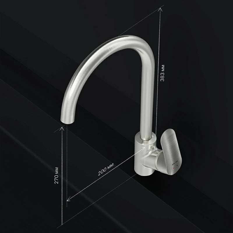 Смеситель для кухни AM.PM Like F8007111 высокий, сатин