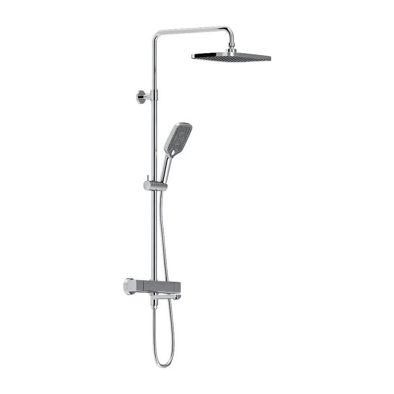 Душевая система Damixa Gala 953810000 стойка с тропическим душем, термостатом, смесителем, изливом, хром