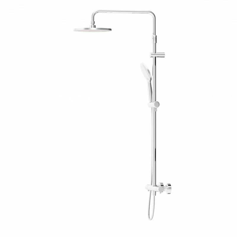 Душевая система Damixa Option DX218091000 стойка с тропическим душем, термостатом, смесителем, хром