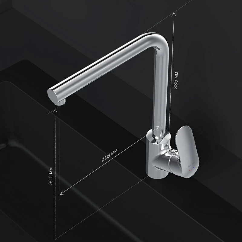 Смеситель для кухни AM.PM Like F8005000 высокий, хром