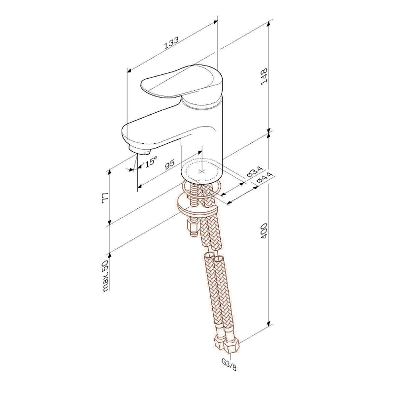 Смеситель для раковины (умывальника) AM.PM Sunny F85C02100 хром
