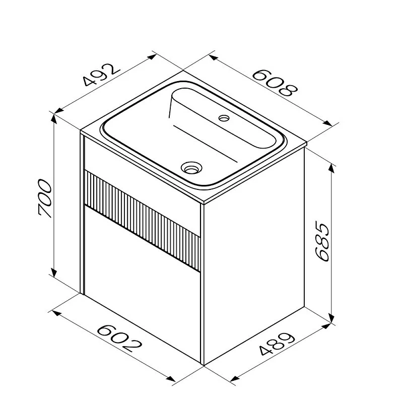 Тумба под раковину 60 AM.PM Func M8FFUX0602WM белая матовая